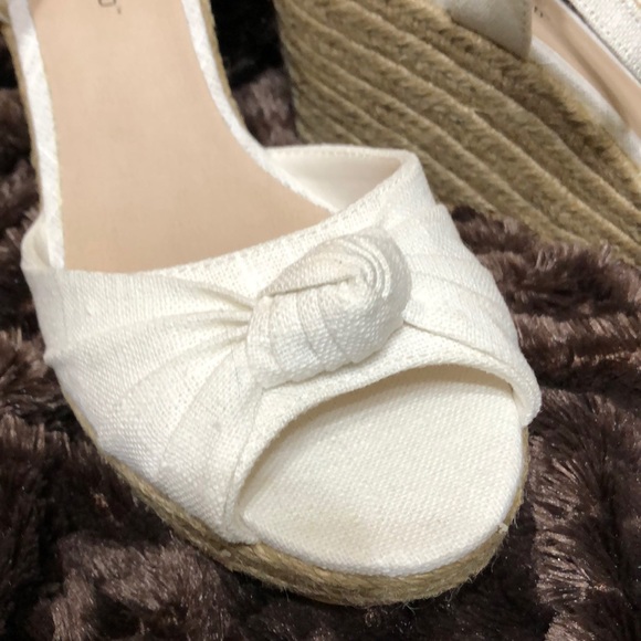 Cream Montego Bay Ankle Strap Wedges. - Picture 2 of 8